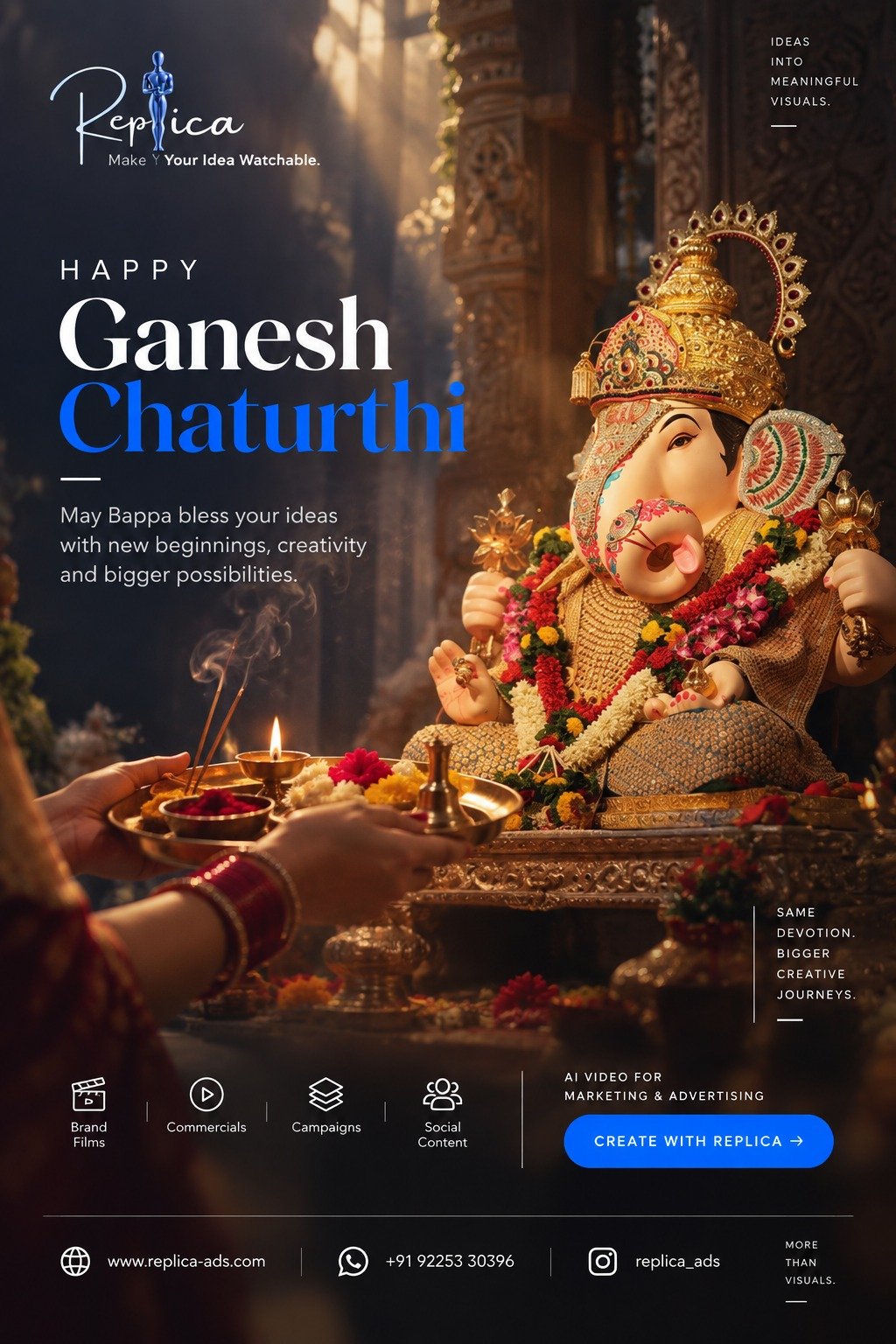 Ganesh Chaturthi festive creative poster